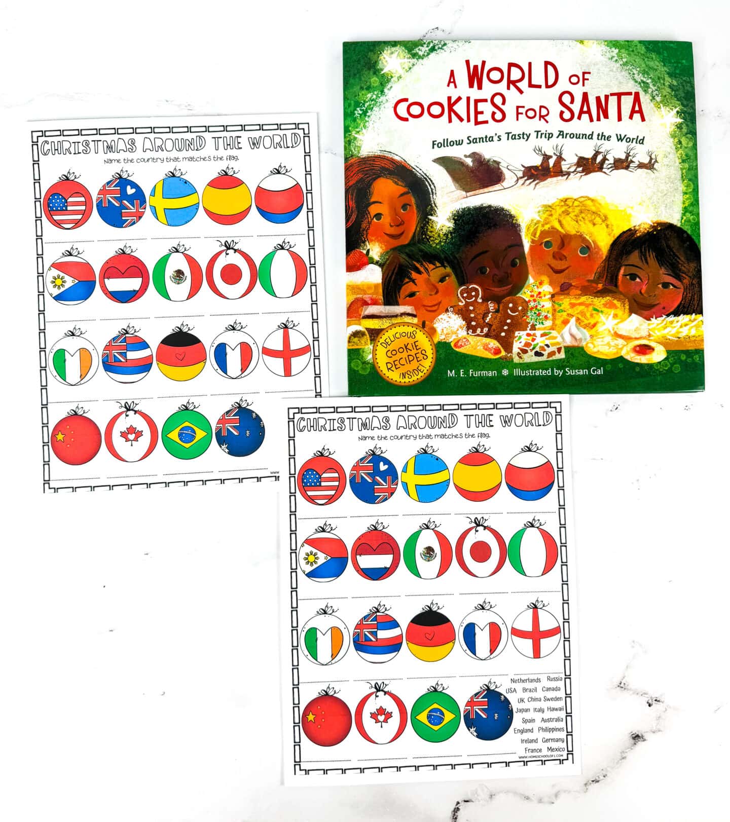 free christmas around the world worksheet
